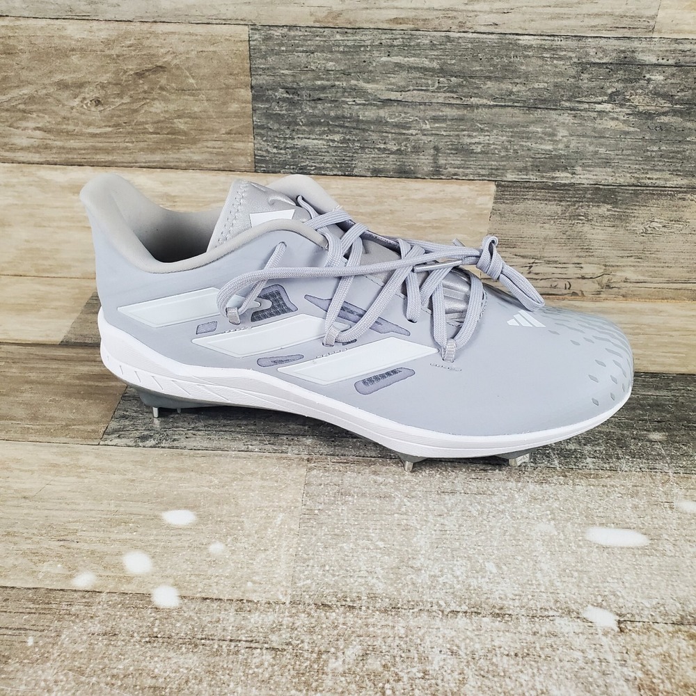 Adidas Adizero Afterburner 9 Mens Shoes 7 Gray White Lace-Up Baseball Cleats